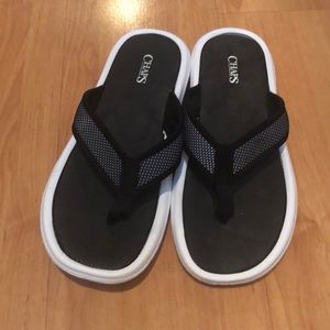 Men’s Black Chaps Quick Dri Flip Flops